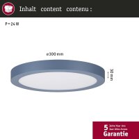 Paulmann LED-Panel Abia rund 300mm 22W 2700K Graublau