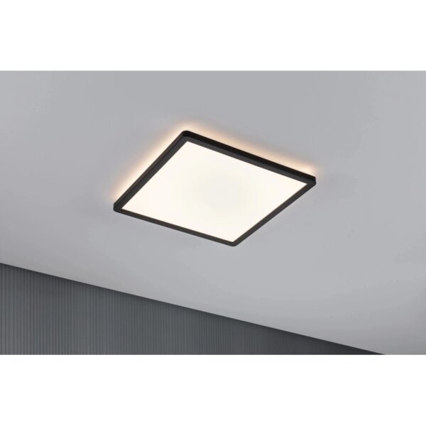 Paulmann Auria LED Deckenleuchte Backlight 293 x 293 mm Schwarz 16W 1600lm 3000K – Quadratisches LED Panel