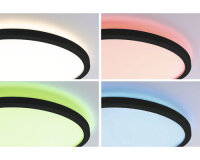 Paulmann LED-Panel Auria rund 293mm 12W RGBW 4000K Schwarz