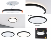 Paulmann Auria LED Deckenleuchte Backlight Ø293 mm 16W 1600lm 3000K Schwarz