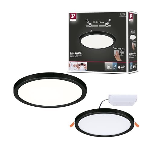 Paulmann VariFit LED-Einbaupanel Areo rund 175mm 13W 4000K Schwarz
