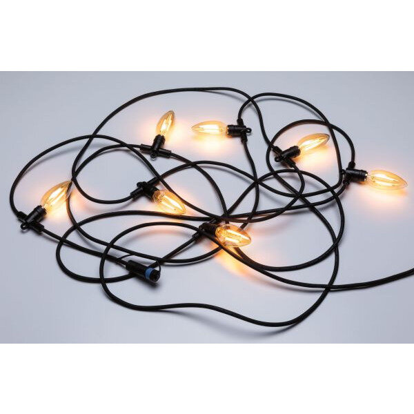 Paulmann Plug & Shine LED-Lichterkette Classic 7x2W 1900K IP44 Schwarz