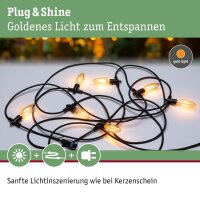 Paulmann Plug & Shine LED-Lichterkette Classic 7x2W 1900K IP44 Schwarz