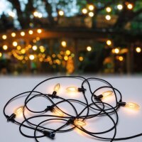 Paulmann Plug & Shine LED-Lichterkette Classic 7x2W 1900K IP44 Schwarz