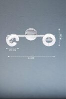 Fischer & Honsel LED-Deckenleuchte Donut 2x5,5W 840lm 3000K Chrom | Art. 23282