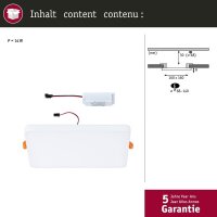 Paulmann LED-Einbaupanel Veluna VariFit Edge 12W 1100lm 3000K IP44 160x160mm Weiß | Art. 79948