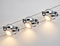 3er-Set Paulmann Seilspot Cardan Chrom matt inklusive OSRAM LED-Leuchtmitteln