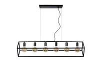 Lucide FABIAN Pendelleuchte schwarz 6xE27