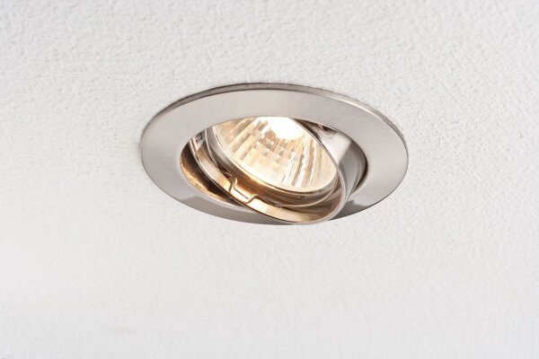 Premium EBL schwenkbar max.50W 12V GU5,3 51mm Eisen gebürstet/Alu Zink