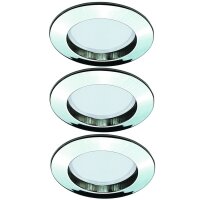 Paulmann Premium Einbauleuchten Set starr Sparlampe 3x11W 230V GU10 51mm Chrom/Alu Zink