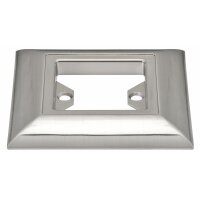 3x  Paulmann Profi Aufbauring rostfrei eckig UpDownlight Quadro LED 80mm Eisen gebürstet/Alu
