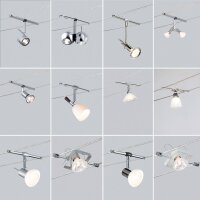 Paulmann Halogen Seil Spot 12V Seilsystem 160mm Seilabstand GU5,3 GU4 G4