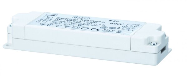 TIP ECO VDE Elektroniktrafo 20-80W 230/12V 80VA Weiß Halogen-Trafo