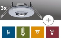 Paulmann 2easy Premium Einbauleuchten 3er Spot-Set starr IP65 51mm Chrom