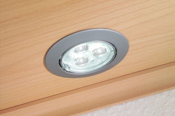 Paulmann Premium Einbauleuchten Set Power Flood LED 3x3W 10VA 230V 83mm Chrom matt/Alu Zink