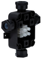 Paulmann Verbindungsbox 4-fach IP67 Schwarz für Kabeldurchmesser von 6 bis 12mm
