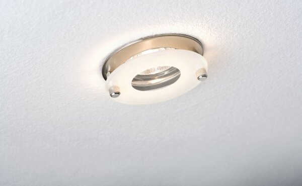Paulmann Premium Einbauleuchten Level rund starr max. 35W 12V GU5,3 79mm Eisen gebürstet/Satin/Klar