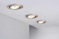 Paulmann Premium Einbauleuchten schwenkbar max.50W 230V GU10 51mm Eisen gebürstet/Alu Zink
