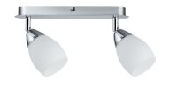Paulmann Spotlights WolbaLED Balken 2x3W GU10 230V Chrom matt Metall/Glas