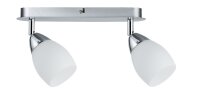 Paulmann Spotlights WolbaLED Balken 2x3W GU10 230V Chrom matt Metall/Glas