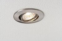 Paulmann Premium Einbauleuchten schwenkbar max.50W 230V GU10 51mm Eisen gebürstet/Alu Zink