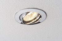 Paulmann Premium Einbauleuchten schwenkbar max.50W 12V GU5,3 51mm Chrom/Alu Zink