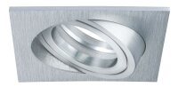 Paulmann Premium Einbauleuchten Drilled Alu eckig schwenkbar max.1x40W 230/12V GU5,3 51mm Alu gebürstet