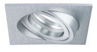 Paulmann Premium Einbauleuchten Drilled Alu eckig schwenkbar max.1x40W 230V GU10 51mm Alu gebürstet