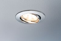 Paulmann Premium Einbauleuchten Set Coin klar rund schwenkbar LED 1x6,8W 2700K 230V 51mm Chrom/Alu Zink