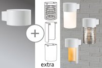 Paulmann Special Aufbauleuchte Set AmbientLED IP44 Wand LED 1x2,4W 230V 100mm Weiß matt/Alu Zink