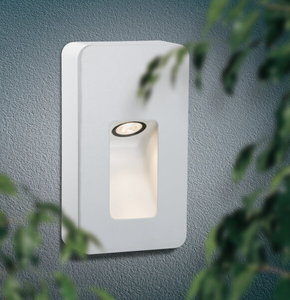 Paulmann Special Aufbauleuchte Set IP44 Wand Slot LED 2,4W 230V 93mm Weiß matt/Alu