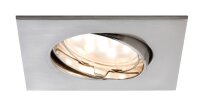 Paulmann Premium Einbauleuchten Set Coin klar eckig schwenkbar LED 3x6,8W 2700K 230V 51mm Eisen gebürstet/Alu Zink