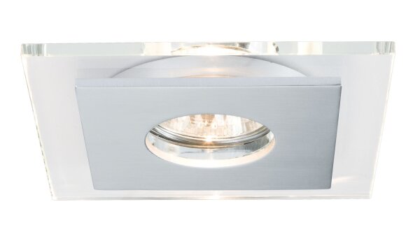 Paulmann Premium Einbauleuchten Set single Layer 3x40W 230V GU10 120x120mm Alu gebürstet/Glas