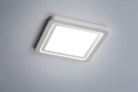 Paulmann Prem Einbauleuchten Set Panel Line IP44 eckig LED 1x11,5W 2700K 230V 210mm Weiß matt/Alu
