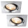 Paulmann Premium Einbauleuchten Set Daz schwenkbar eckig LED 2x7W 18VA 230V/700mA 110x110mm Alu gebürstet/Alu