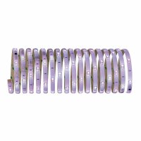 Paulmann Farbwechsel  LED Stripe Set 4,8m RGB + Warmweiß 18,8W 230/12V 12V Lichterkette mit Fernbedienung, Flexibel LED Schlafzimmer, TV