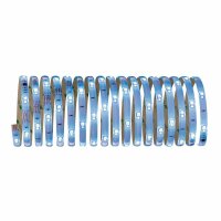 Paulmann Farbwechsel  LED Stripe Set 4,8m RGB + Warmweiß 18,8W 230/12V 12V Lichterkette mit Fernbedienung, Flexibel LED Schlafzimmer, TV