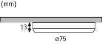 Paulmann Möbel Aufbauleuchte Set Unity rund LED 3x4,5W 15VA 230V/700mA 75mm Eisen gebürstet/Metall Acryl