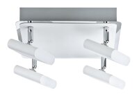 Paulmann Spotlight Launcher 4x4,5W Weiß gebürstet/Chrom 230V Metall