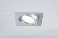 Paulmann Premium Einbauleuchten Set 3x7W 230V GU10 Alu Drilled Alu eckig schwenkbar dimmbar LED 460 lumen