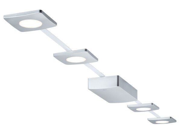 Paulmann PadLED EcoPad Square 5m Set 4x2,2W 15VA Chrom matt 230V/12V DC Kunststoff