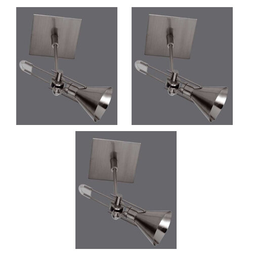 994.16  Paulmann Deco EBL Set Conus Spot 3x35W 105VA 230/12V GU4 Nickel satiniert Metall