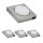 MILI 3er Set Aufbauleuchte 5W GX53 3000K Warmweiß 230V 360 lumen Eisen gebürstet