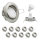 MILI 10er Set Einbauleuchtenn 7W GU10 3000K 230V 520 lumen Eisen gebürstet