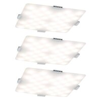 Paulmann Function MaxLED Softpad Basisset 3x 85x85mm 3x3,3W 230/24V 24VA Silber Kunststoff