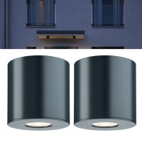 2er Pack Paulmann Aussenleuchte Deckenleuchte IP44 660 Lumen 4000K 5,3 W 55° Anthrazit Neutralweiß