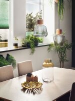 Paulmann Neordic Elia Pendelleuchte max1x20W E27 Rauchglas/Kork/Schwarz 230V