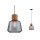 Paulmann Neordic Elia Pendelleuchte max1x20W E27 Rauchglas/Kork/Schwarz 230V