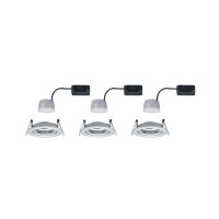 Paulmann Einbauleuchten Set Nova Coin 3-Stufen-dimmbar rund schwenkbar LED 3x6,5W 2700K 230V Alu ged/Alu
