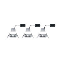 Paulmann Einbauleuchten Set Nova Coin 3-Stufen-dimmbar rund starr LED 3x6,5W 2700K 230V Chrom/Alu